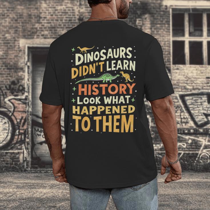 Back To School Dinosaur Social Studies Teacher Student Men's Back Print T-Shirt, funny design Back To School Dinosaur Social Studies Teacher Student Men's Back Print T-Shirt, funny design