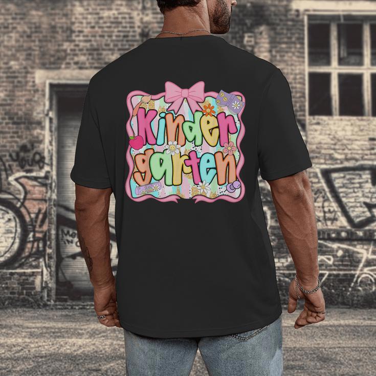 Back To School Kindergarten Preppy Teacher Girl Men's Back Print T-Shirt, funny design Back To School Kindergarten Preppy Teacher Girl Men's Back Print T-Shirt, funny design