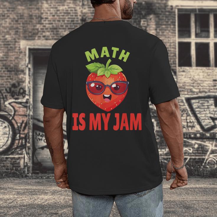 Back To School Math Is My Jam Math Teacher Men's Back Print T-Shirt, funny design Back To School Math Is My Jam Math Teacher Men's Back Print T-Shirt, funny design