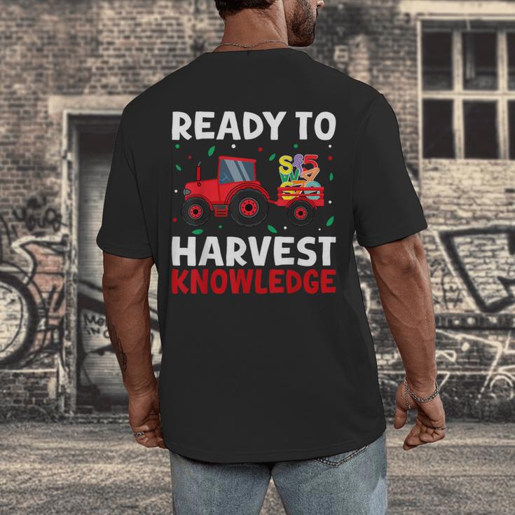 Back To School Teacher Farming Tractor Farmer Kids 100th Day Men's Back Print T-Shirt, funny design Back To School Teacher Farming Tractor Farmer Kids 100th Day Men's Back Print T-Shirt, funny design