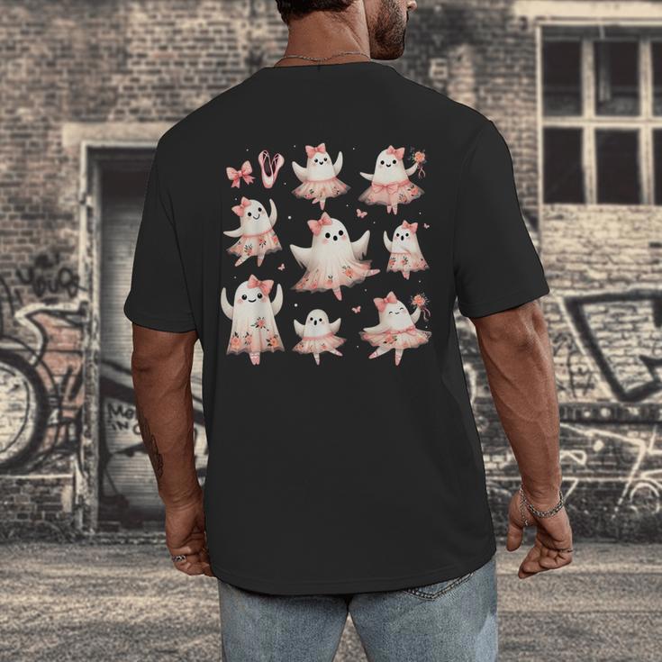 Ballet Ghost Ballet Dancer Spooky Dance Teacher Halloween Men's Back Print T-Shirt, funny design