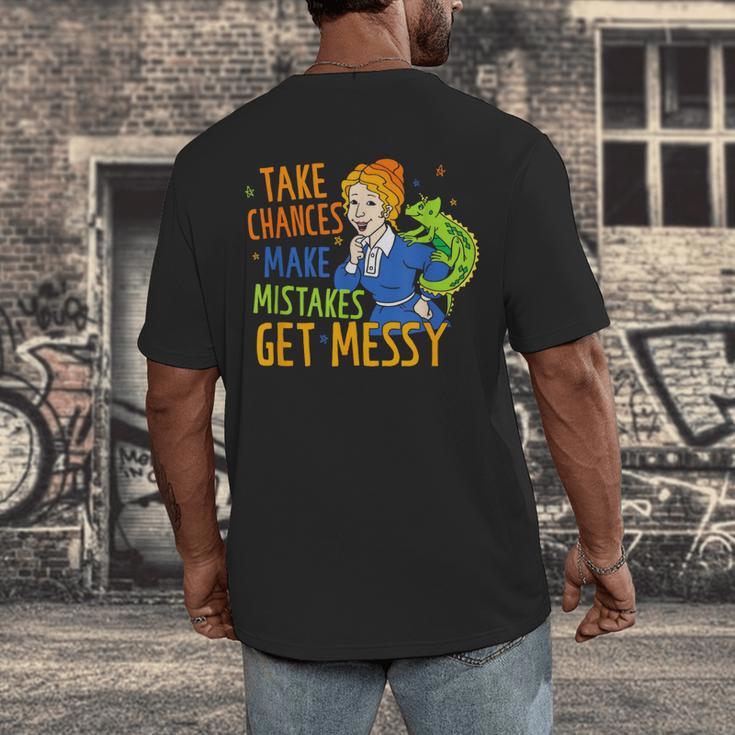 Beauty Teacher Take Chances Make Mistakes Get Messy Men's Back Print T-Shirt, funny design Beauty Teacher Take Chances Make Mistakes Get Messy Men's Back Print T-Shirt, funny design