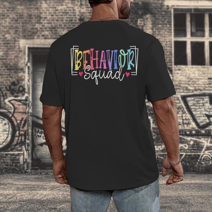 Behavior Squad Therapy Therapists Teachers Behavior Team Men's Back Print T-Shirt, funny design Behavior Squad Therapy Therapists Teachers Behavior Team Men's Back Print T-Shirt, funny design