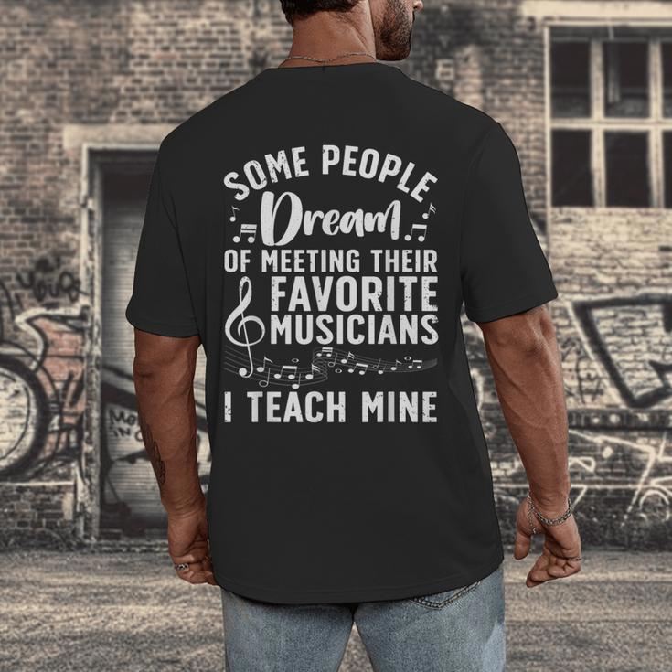 Best Music Teacher For Men Women Musician Band Piano Teacher Men's Back Print T-Shirt, funny design
