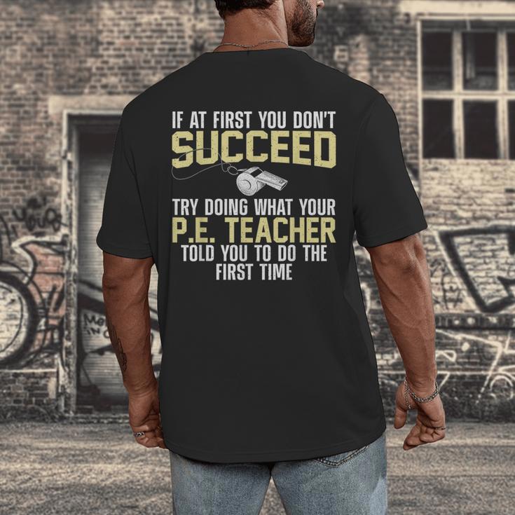 Best PE Teacher Art For Men Women Physical Education Teacher Men's Back Print T-Shirt, funny design Best PE Teacher Art For Men Women Physical Education Teacher Men's Back Print T-Shirt, funny design