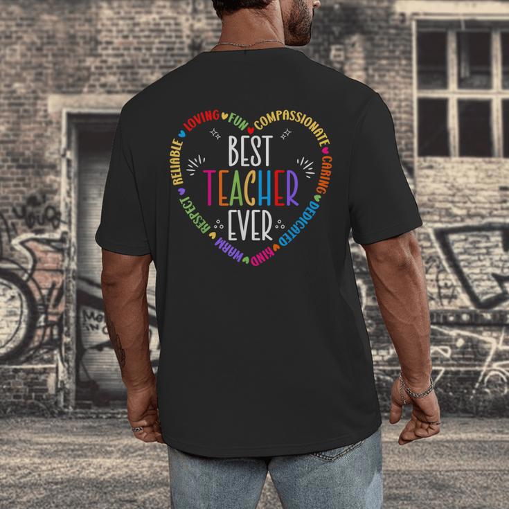 Best Teacher Ever Teacher Motivational Appreciation Men's Back Print T-Shirt, funny design Best Teacher Ever Teacher Motivational Appreciation Men's Back Print T-Shirt, funny design
