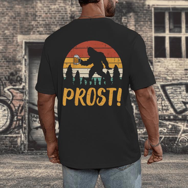 Bigfoot Sasquatch Prost Retro Bavarian Oktoberfest Men Women Men's Back Print T-Shirt, funny design