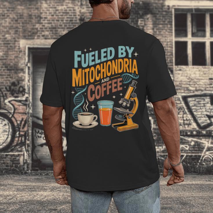 Biology Teacher Science Fueled By Mitochondria Coffee Men's Back Print T-Shirt, funny design Biology Teacher Science Fueled By Mitochondria Coffee Men's Back Print T-Shirt, funny design