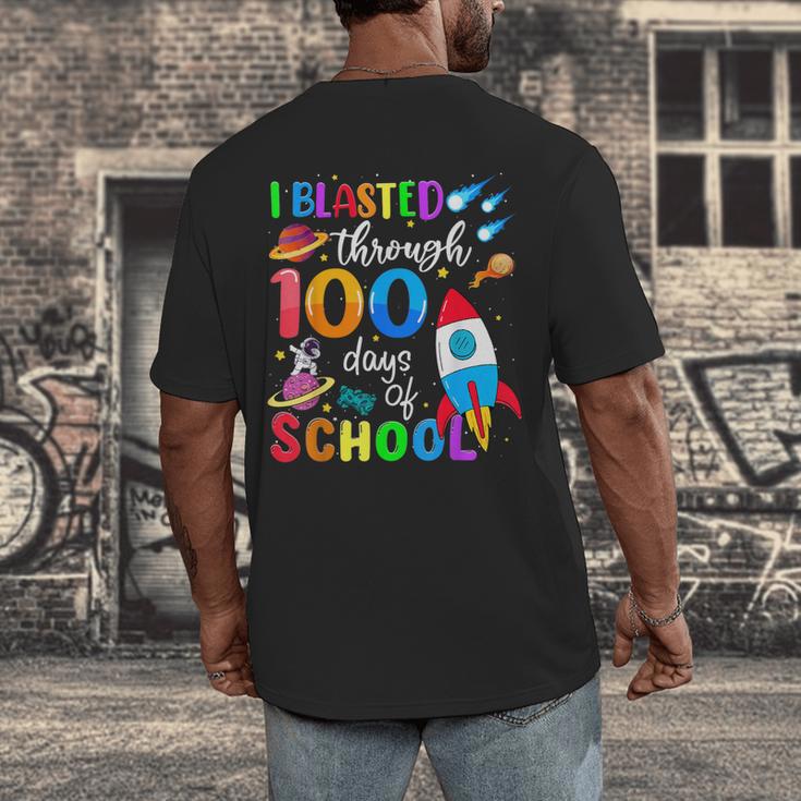 I Blasted Through 100 Days Of School 100th Day Teacher Kids Men's Back Print T-Shirt, funny design