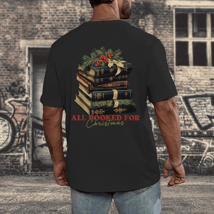 All Booked For Christmas Christmas Book Tree For Teacher For Men Women Kids Men's Back Print T-Shirt, funny design All Booked For Christmas Christmas Book Tree For Teacher For Men Women Kids Men's Back Print T-Shirt, funny design