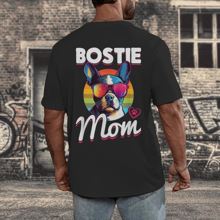 Boston Terrier Bostie Dog Breed Pet Bostie Mom Men's Back Print T-Shirt, funny design