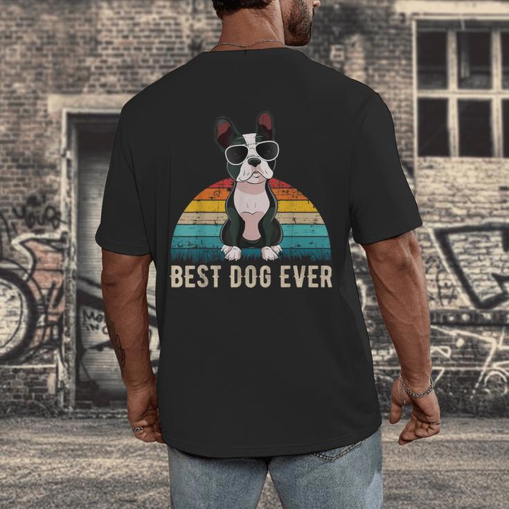 Boston Terrier Boston-Bulldog For Men Women Girls Kids Men's Back Print T-Shirt, funny design