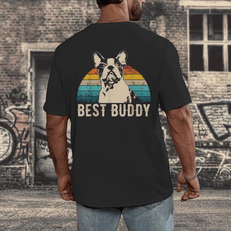 Boston Terrier Boston-Bulldog Men's Back Print T-Shirt, funny design