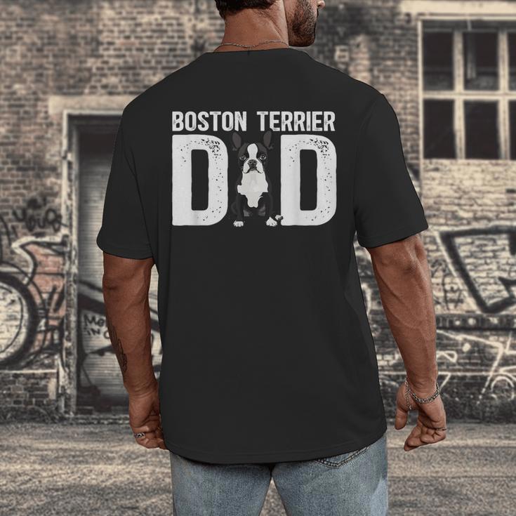 Boston Terrier Dad Of A Bostie Dad Bostie Father Men's Back Print T-Shirt, funny design