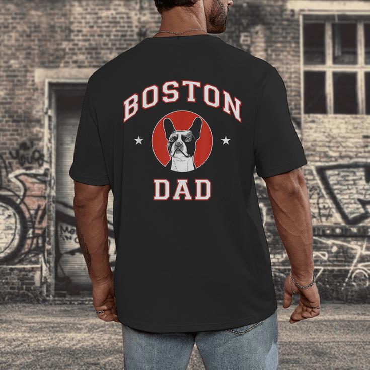 Boston Terrier Dad Dog Father For Men Women Kids Men's Back Print T-Shirt, funny design
