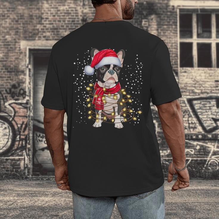 Boston Terrier Dog Ugly Christmas Dog Xmas For Men Women Kids Men's Back Print T-Shirt, funny design