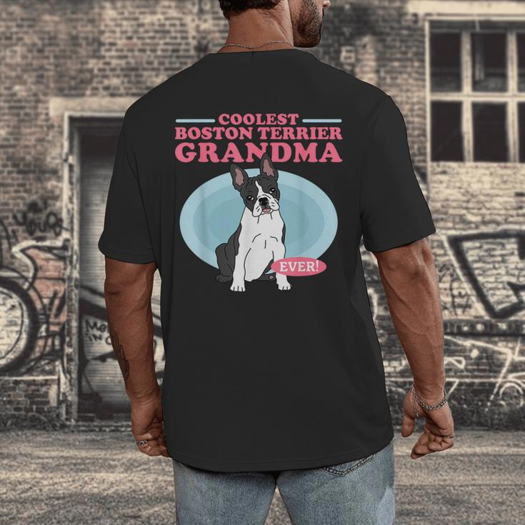 Boston Terrier Grandma Bostie Dog Owner Boston Terrier Men Women Men's Back Print T-Shirt, funny design