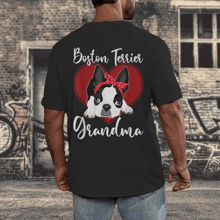 Boston Terrier Grandma Dog Owner Boston Terrier For Men Women Men's Back Print T-Shirt, funny design