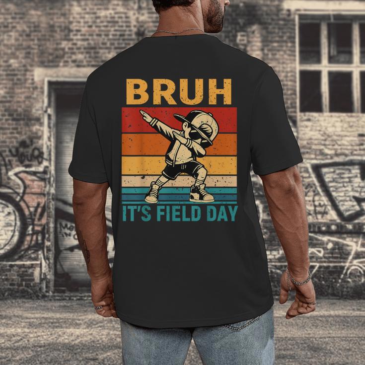 Bruh It's Field Day Teacher Happy Field Day Dabbing Boy Men's Back Print T-Shirt, funny design