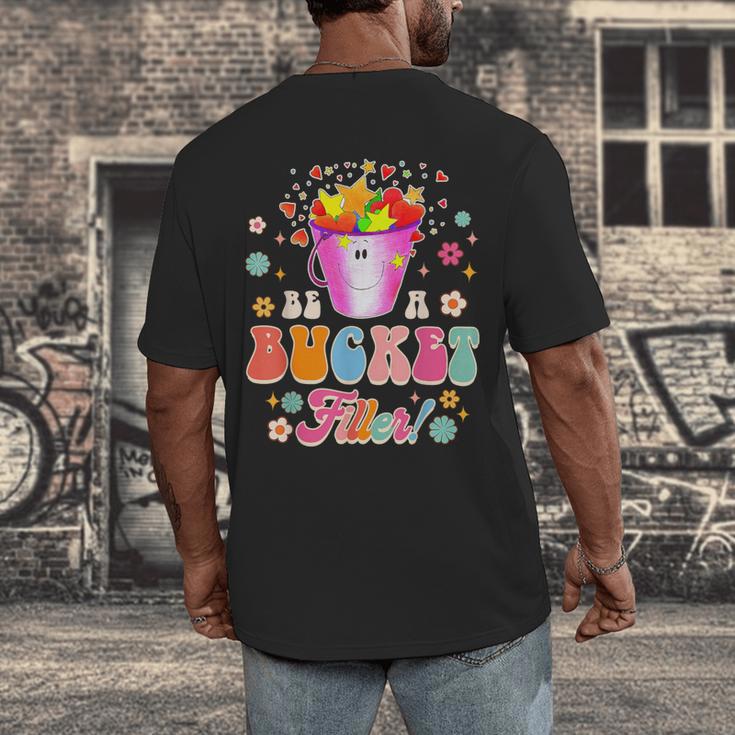 Be A Bucket Filler Teacher Teaching Groovy Back To School For Men Women Men's Back Print T-Shirt, funny design