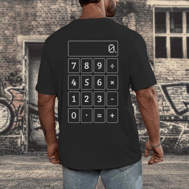 Calculator Costume Halloween Math Teacher Nerd For Men Women Men's Back Print T-Shirt, funny design