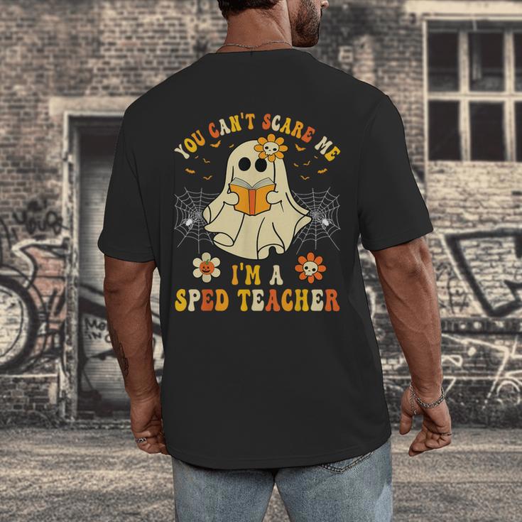 You Can't Scare Me I'm A SPED Teacher Halloween Ghost Men's Back Print T-Shirt, funny design You Can't Scare Me I'm A SPED Teacher Halloween Ghost Men's Back Print T-Shirt, funny design