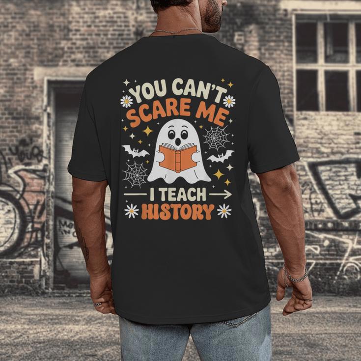 You Can't Scare Me I Teach History Retro Teacher Halloween Men's Back Print T-Shirt, funny design You Can't Scare Me I Teach History Retro Teacher Halloween Men's Back Print T-Shirt, funny design