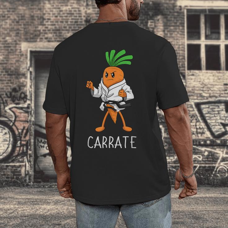 Carrate Karate Carrot Student Teacher Trainee Trainor Men's Back Print T-Shirt, funny design