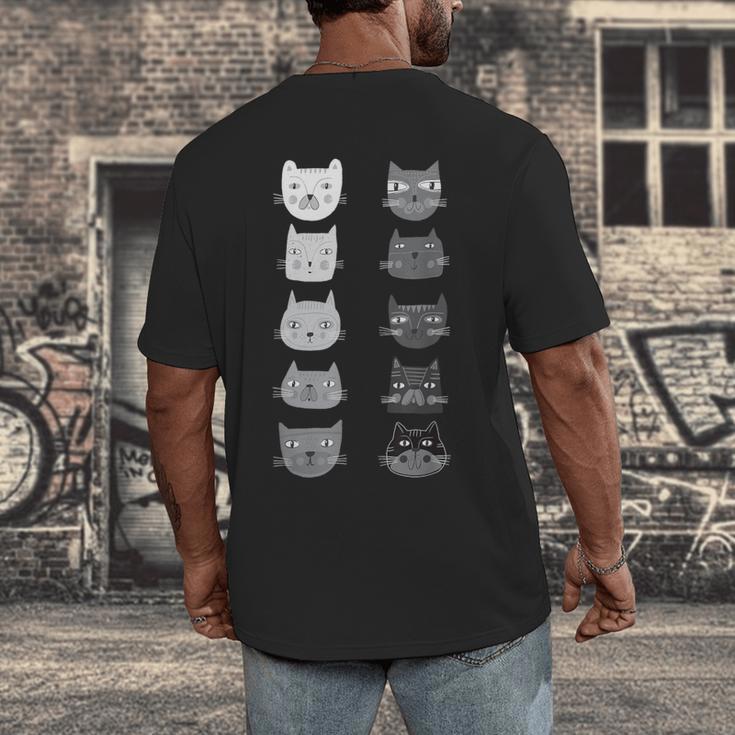 Cat Themed Artist Value Scale Educational Art Teacher Men's Back Print T-Shirt, funny design Cat Themed Artist Value Scale Educational Art Teacher Men's Back Print T-Shirt, funny design