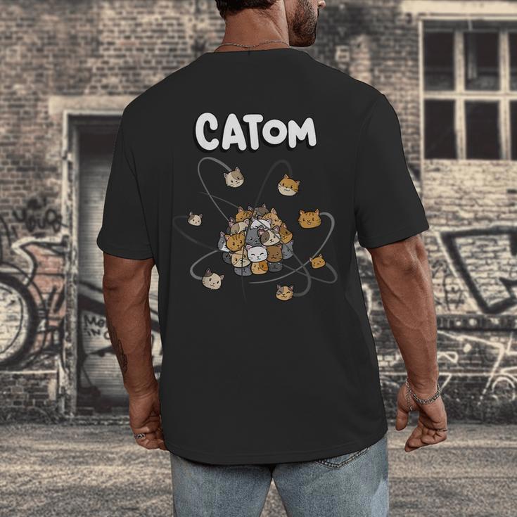 Catom Science Teacher Chemistry Lover Physics School Cat Men's Back Print T-Shirt, funny design Catom Science Teacher Chemistry Lover Physics School Cat Men's Back Print T-Shirt, funny design