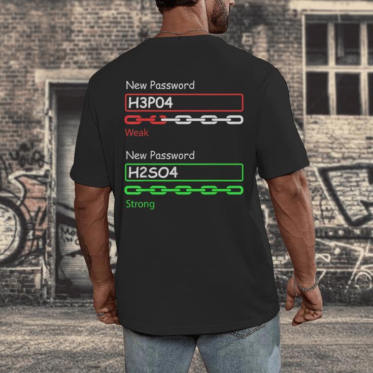 Chemist Science Teacher Student Chemistry Men's Back Print T-Shirt, funny design