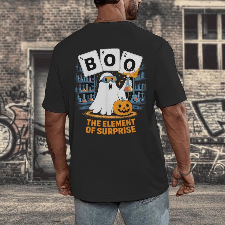 Chemistry Boo Ghost Element Of Surprise Science Teacher Tee Men's Back Print T-Shirt, funny design Chemistry Boo Ghost Element Of Surprise Science Teacher Tee Men's Back Print T-Shirt, funny design