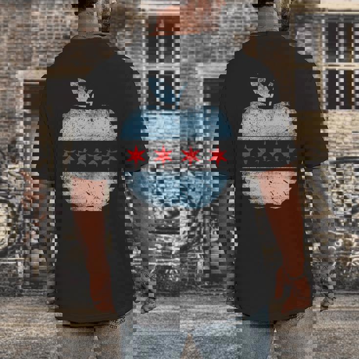 Chicago Flag Teacher School Cute Men&#x27;s Back Print T-Shirt, funny design