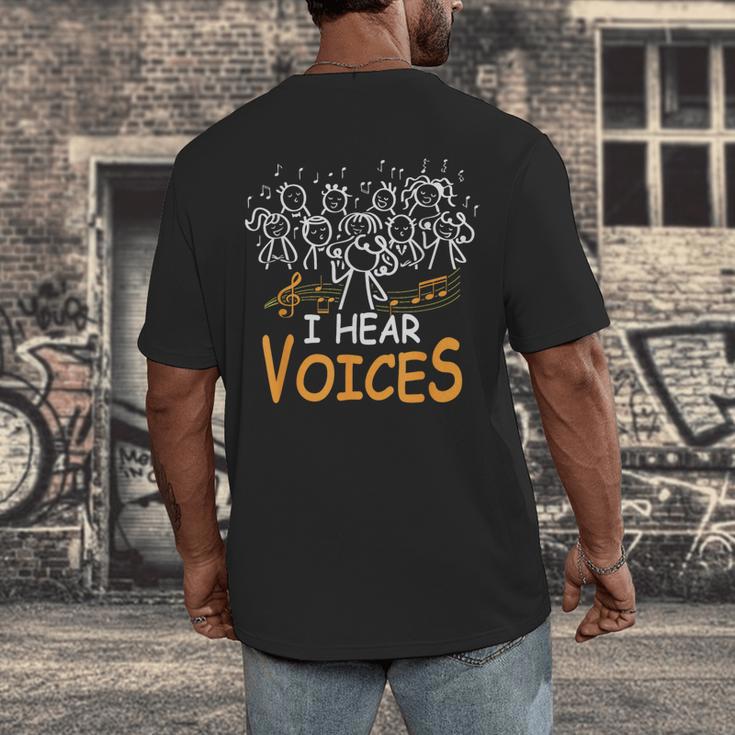 Choir Teacher I Hear Voices Chorister Church Choral Music Men's Back Print T-Shirt, funny design Choir Teacher I Hear Voices Chorister Church Choral Music Men's Back Print T-Shirt, funny design