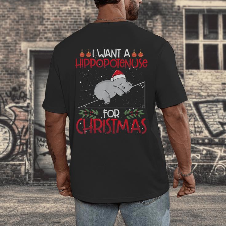 Christmas Math Teacher Hypotenuse Math Hippotenuse Men Women Men's Back Print T-Shirt, funny design