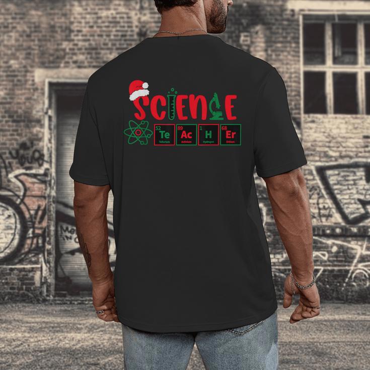 Christmas Science Teacher Santa Educator Chemical Elements Men's Back Print T-Shirt, funny design Christmas Science Teacher Santa Educator Chemical Elements Men's Back Print T-Shirt, funny design