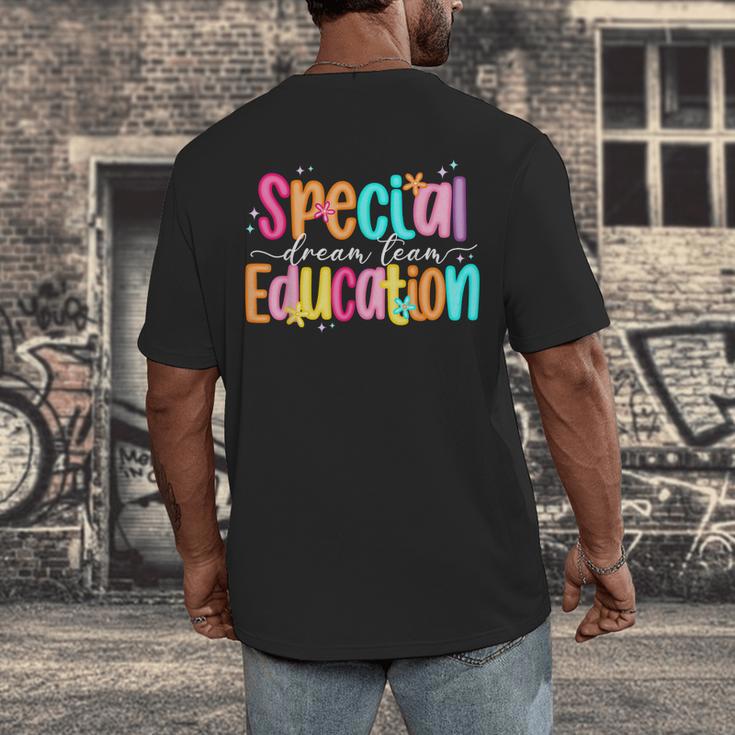 Color Special Education Squad Groovy Dream Team SPED Teacher Men's Back Print T-Shirt, funny design Color Special Education Squad Groovy Dream Team SPED Teacher Men's Back Print T-Shirt, funny design