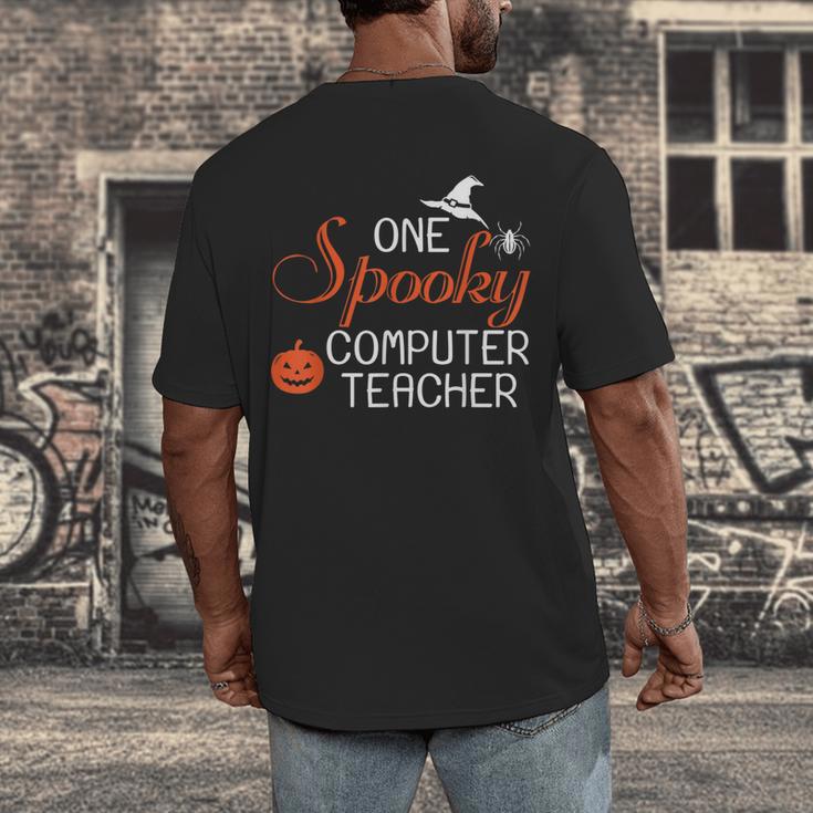 Computer Teacher Halloween Spooky Men Women Kids Men's Back Print T-Shirt, funny design Computer Teacher Halloween Spooky Men Women Kids Men's Back Print T-Shirt, funny design