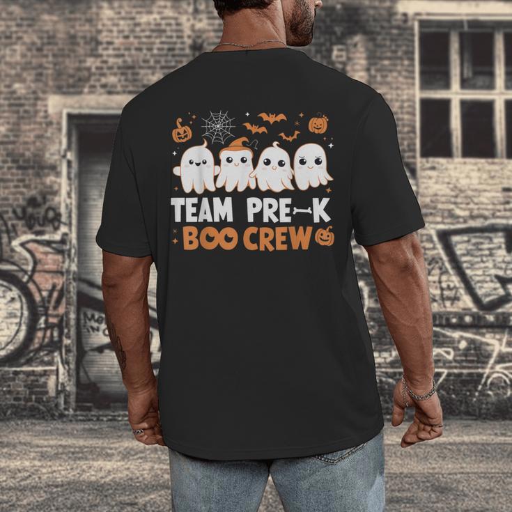 Cute Ghosts Pre-K Boo Crew Teachers Halloween Party Team For Men Women Kids Men's Back Print T-Shirt, funny design Cute Ghosts Pre-K Boo Crew Teachers Halloween Party Team For Men Women Kids Men's Back Print T-Shirt, funny design