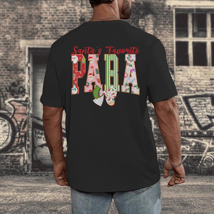 Cute Santas Favorite Para Christmas Paraprofessional Teacher Men's Back Print T-Shirt, funny design Cute Santas Favorite Para Christmas Paraprofessional Teacher Men's Back Print T-Shirt, funny design