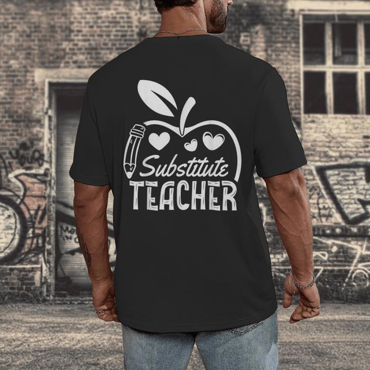 Cute Substitute Teacher Appreciation Men Women Men's Back Print T-Shirt, funny design Cute Substitute Teacher Appreciation Men Women Men's Back Print T-Shirt, funny design