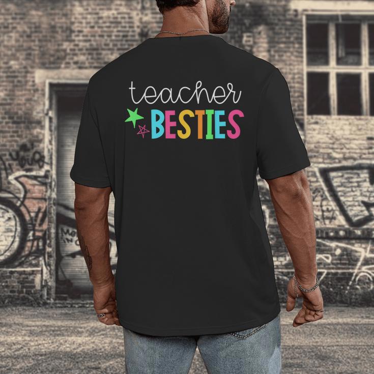 Cute Teacher Shirt Teacher Besties Men's Back Print T-Shirt, funny design
