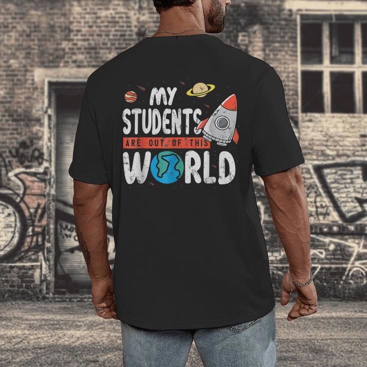 Cute Teacher My Students Are Out Of This World Space Men Women Kids Men's Back Print T-Shirt, funny design Cute Teacher My Students Are Out Of This World Space Men Women Kids Men's Back Print T-Shirt, funny design