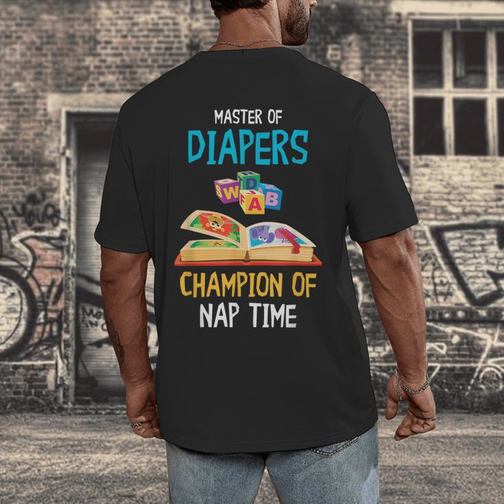 Daycare Provider Master Of Diapers Childcare Teacher Men's Back Print T-Shirt, funny design Daycare Provider Master Of Diapers Childcare Teacher Men's Back Print T-Shirt, funny design
