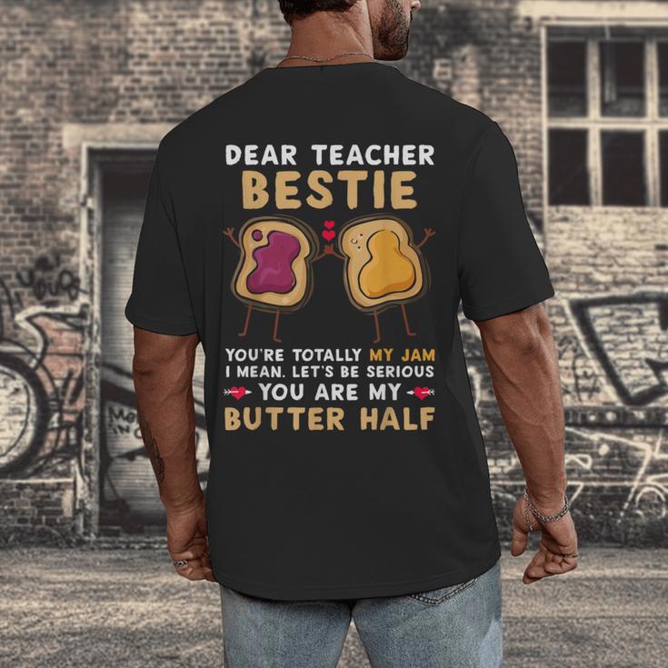 Dear Teacher Bestie You'Re Totally My Jam Shirt Kids Men's Back Print T-Shirt, funny design Dear Teacher Bestie You'Re Totally My Jam Shirt Kids Men's Back Print T-Shirt, funny design