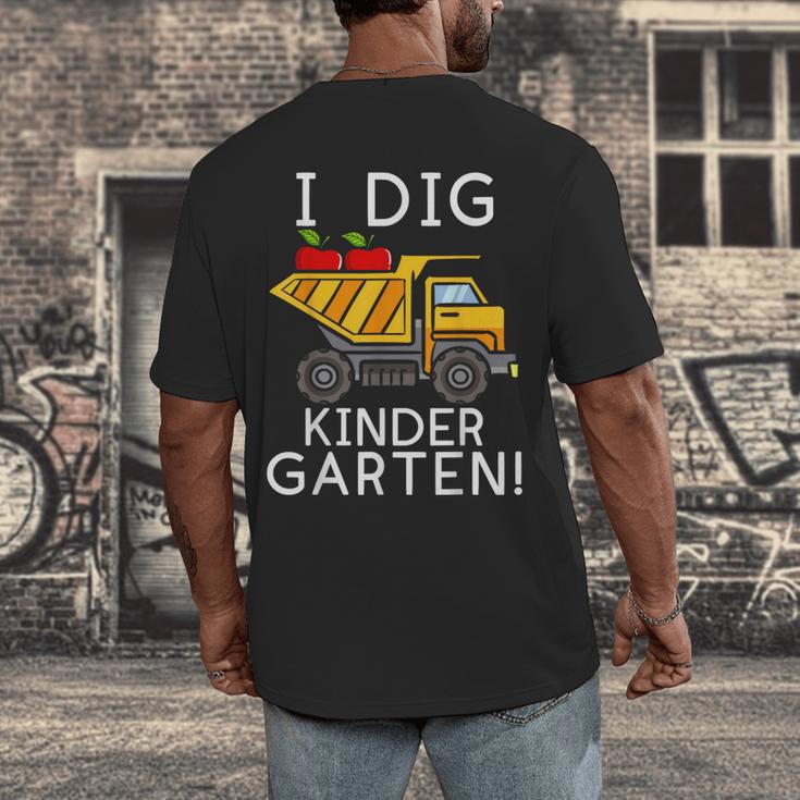 I Dig Kindergarten Student Teacher Construction First Day Men's Back Print T-Shirt, funny design