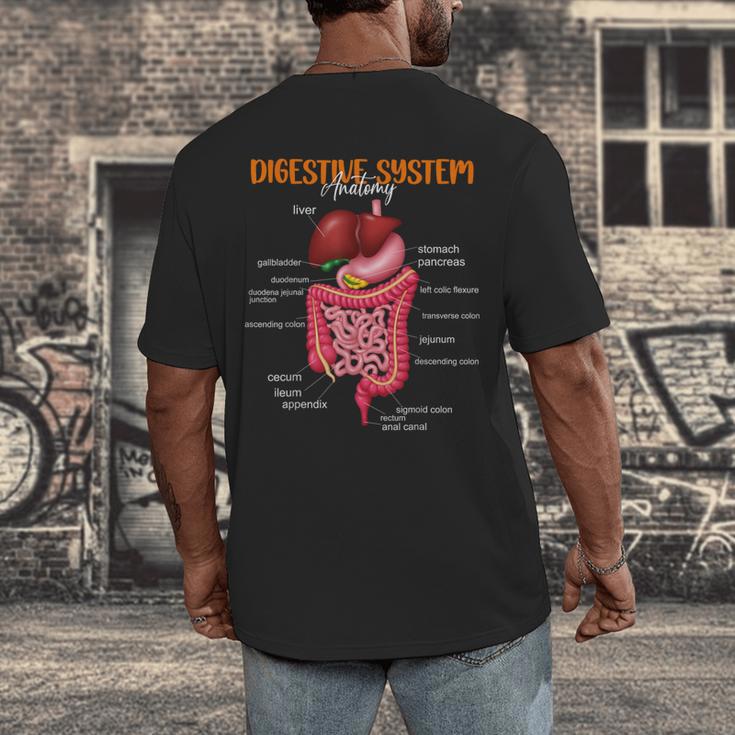 Digestive System Anatomy Anatomical Biology Teacher Men's Back Print T-Shirt, funny design