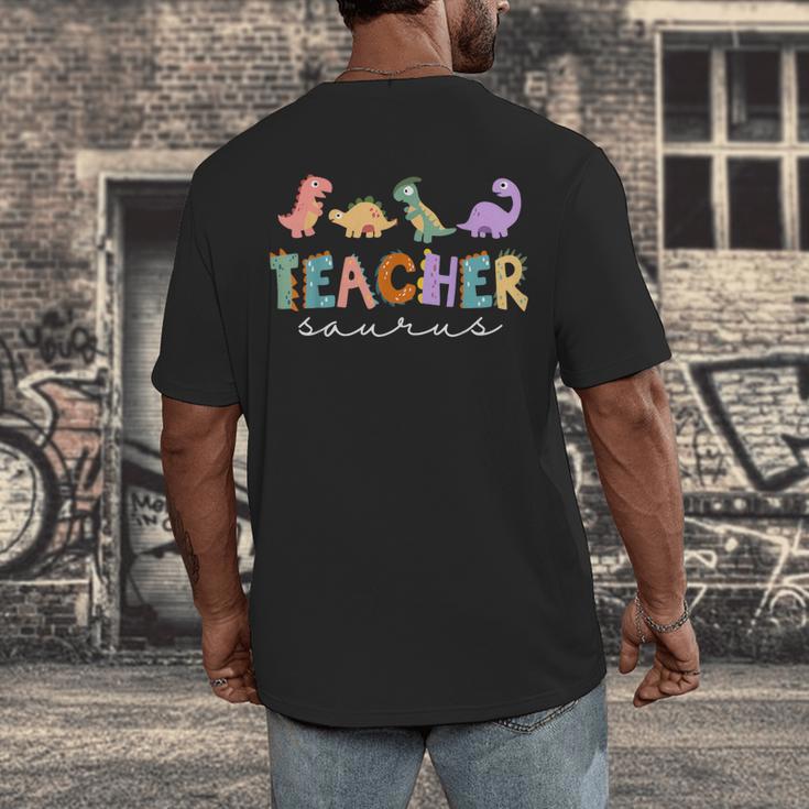 Dinosaur Teacher Teachersaurus Rex Dino Men's Back Print T-Shirt, funny design Dinosaur Teacher Teachersaurus Rex Dino Men's Back Print T-Shirt, funny design