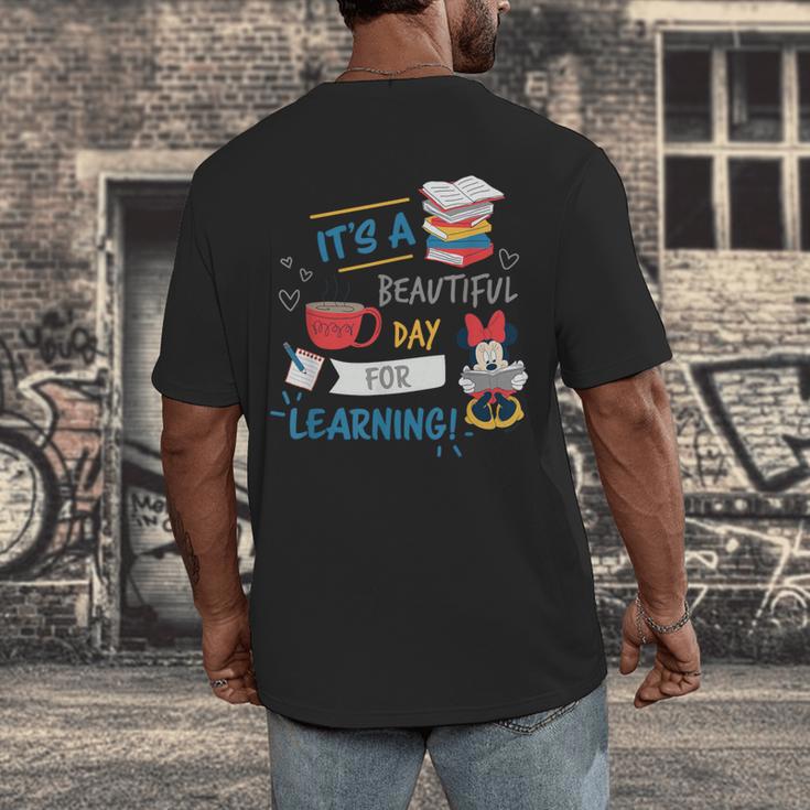 Disney Minnie Mouse Beautiful Day For Learning Teacher's Day Men's Back Print T-Shirt, funny design Disney Minnie Mouse Beautiful Day For Learning Teacher's Day Men's Back Print T-Shirt, funny design