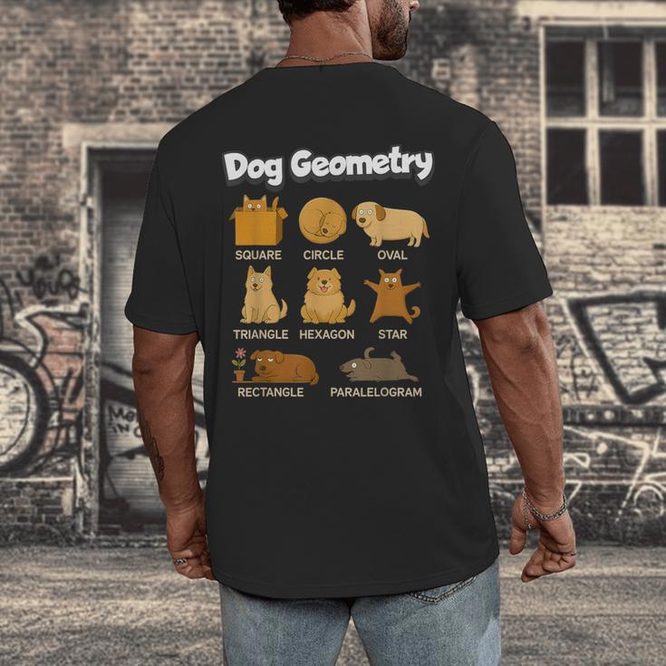 Dog Geometry Math Teacher Back To School STEM Humor Men's Back Print T-Shirt, funny design Dog Geometry Math Teacher Back To School STEM Humor Men's Back Print T-Shirt, funny design